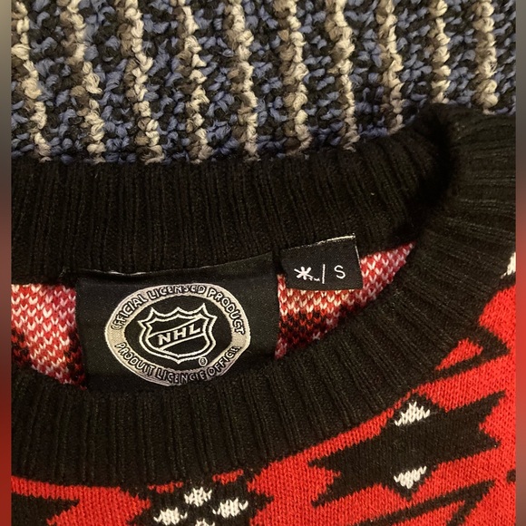 NWT Small Chicago Blackhawks NHL Ugly Christmas Xmas Sweater Crewneck - Picture 2 of 5